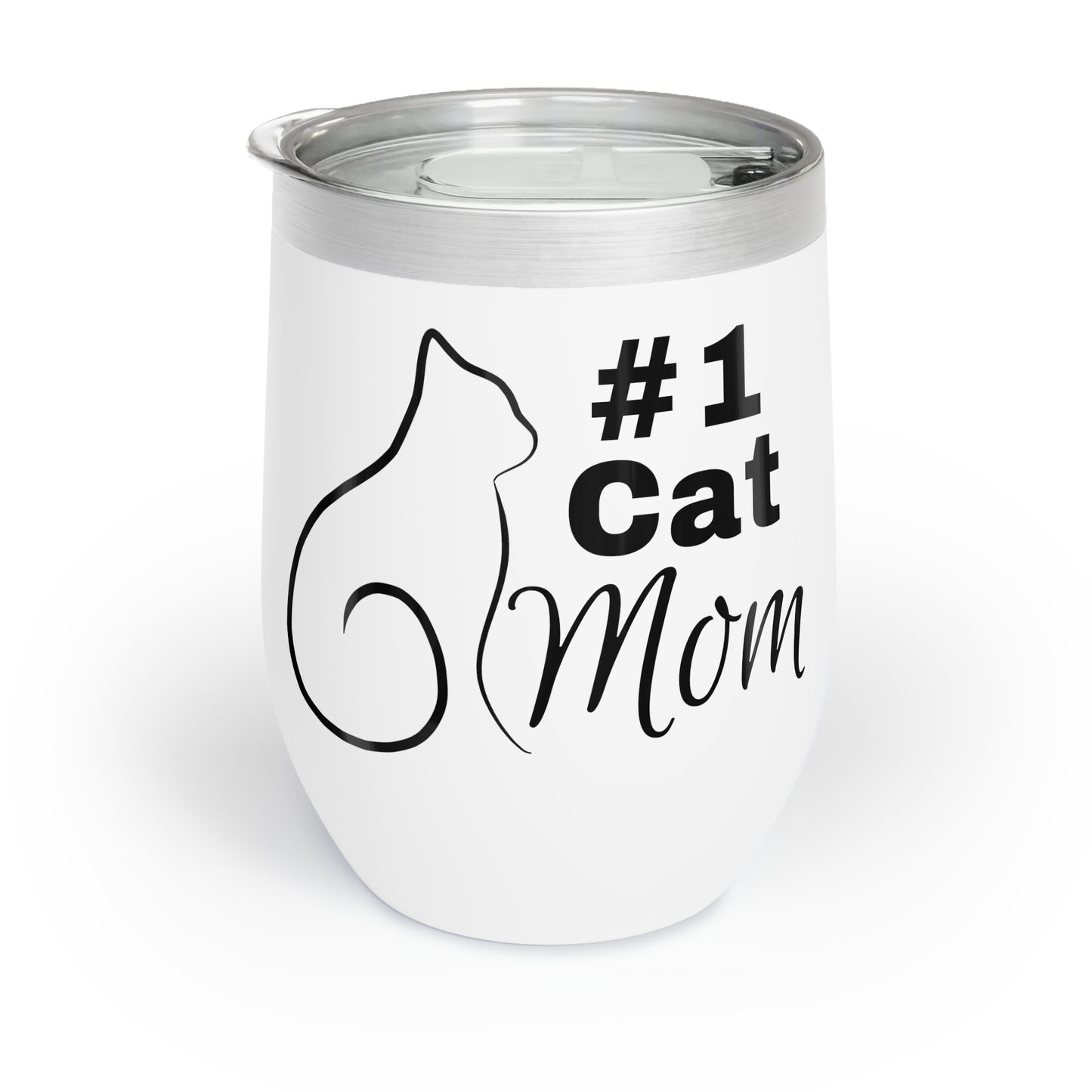 Number 1 Cat Mom Wine Tumbler - Perfect Gift for Cat Moms