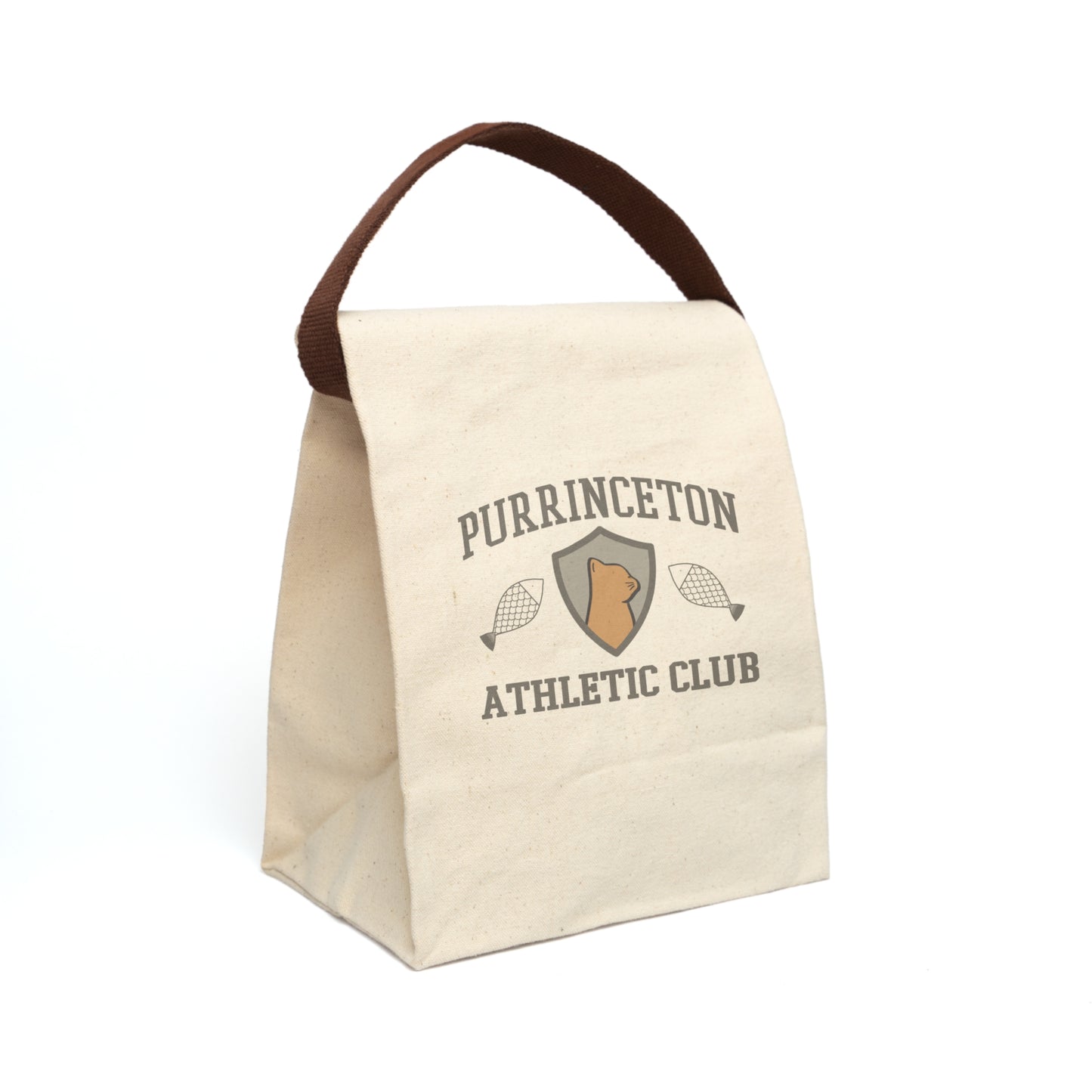 Purrinceton Athletic Club Canvas Lunch Bag - Cute Cat Lunch Box