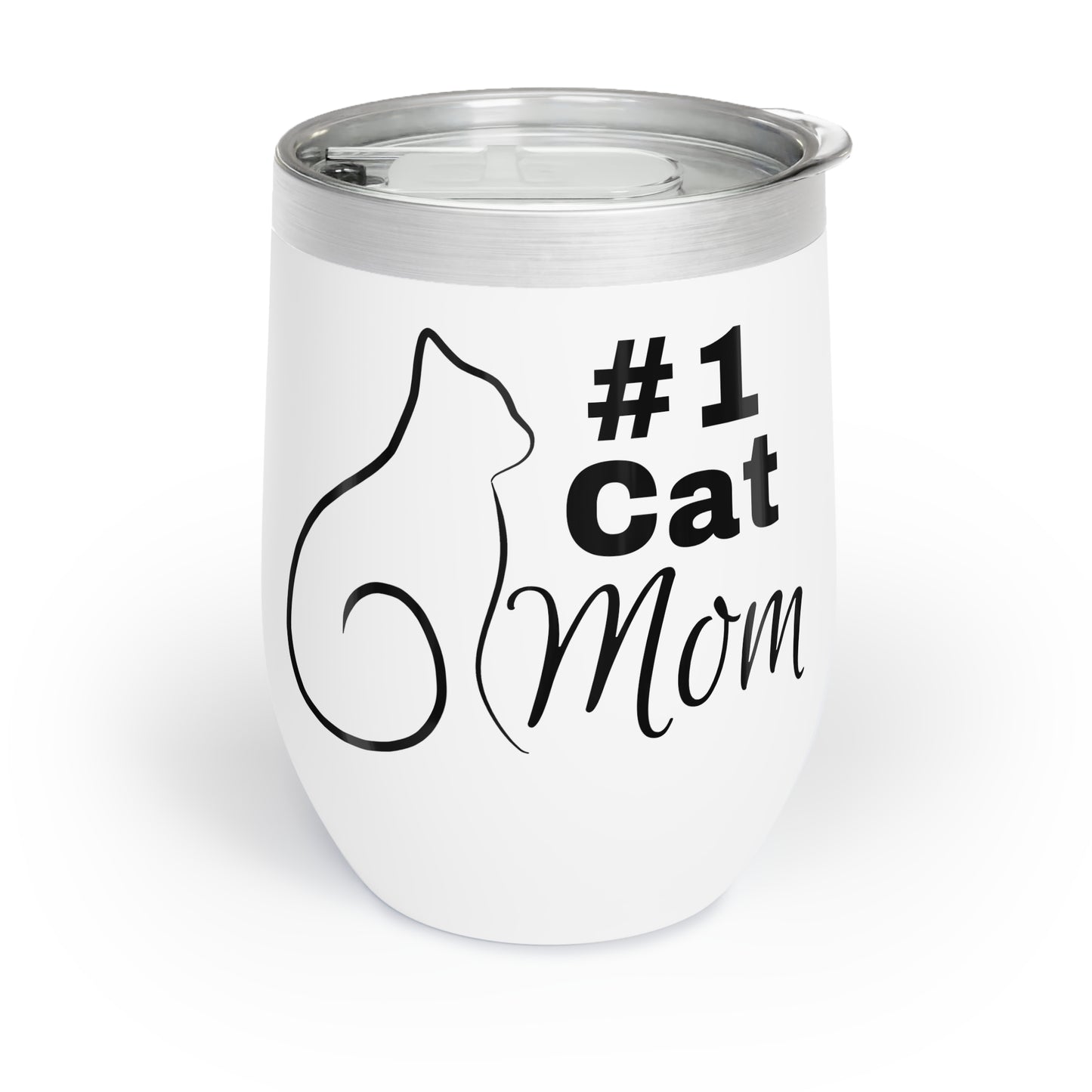Number 1 Cat Mom Wine Tumbler - Perfect Gift for Cat Moms