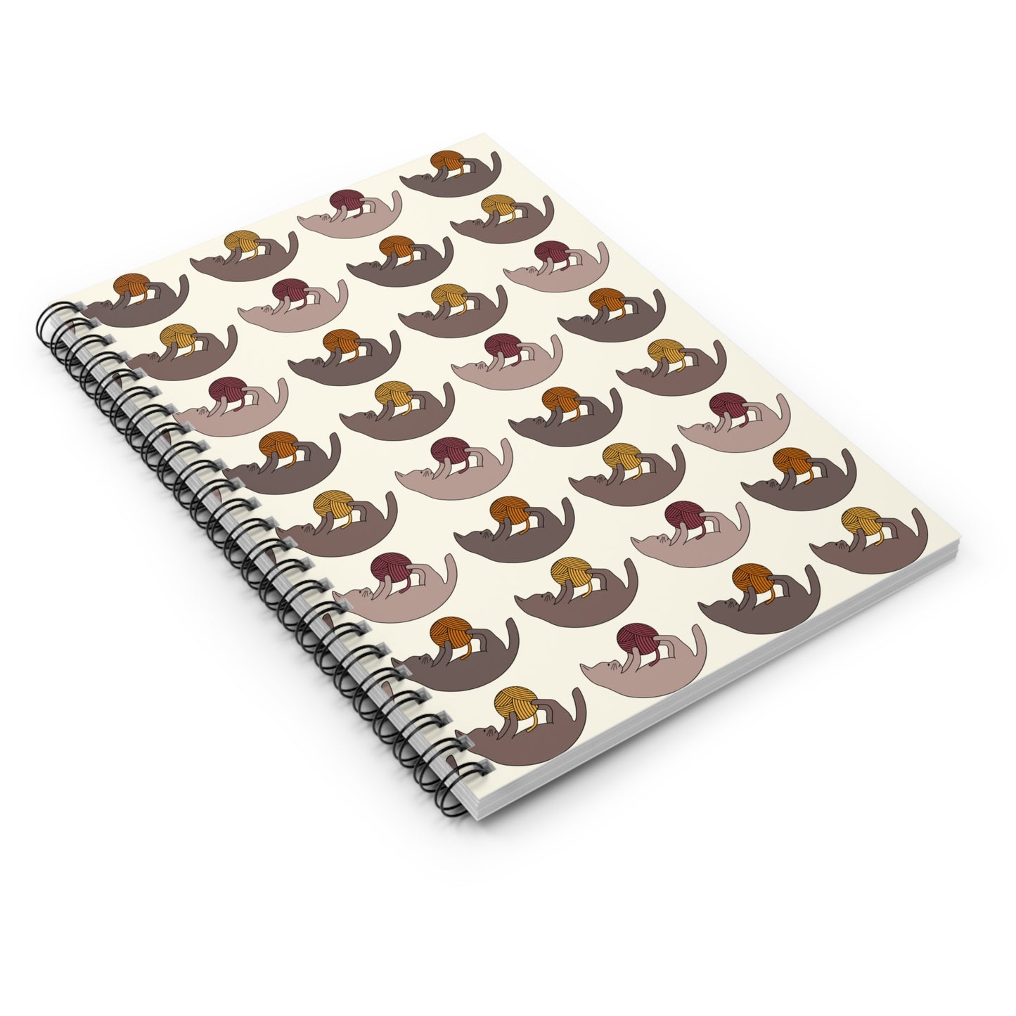 Cat Spiral Notebook - Fall Colors Kitten Journal