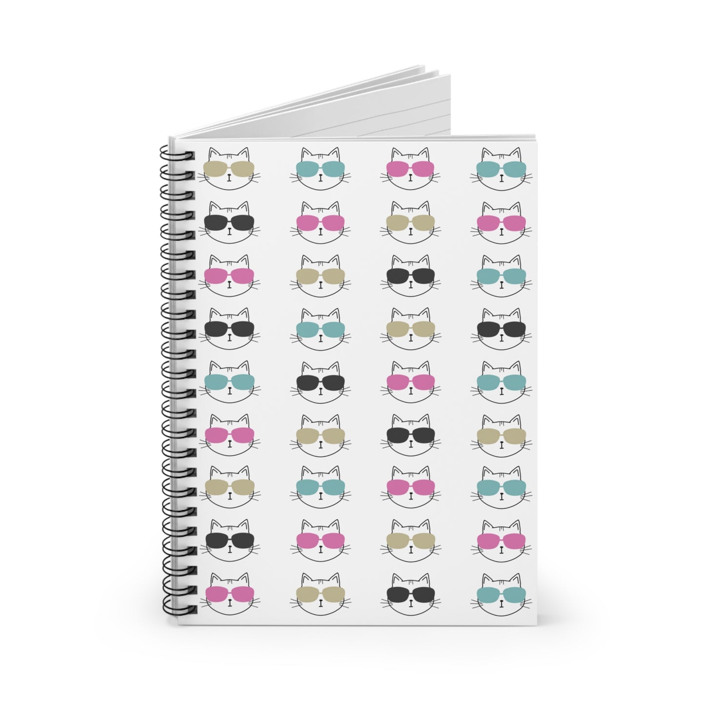 Cool Cat Spiral Notebook | Sunglasses Cat Notebook