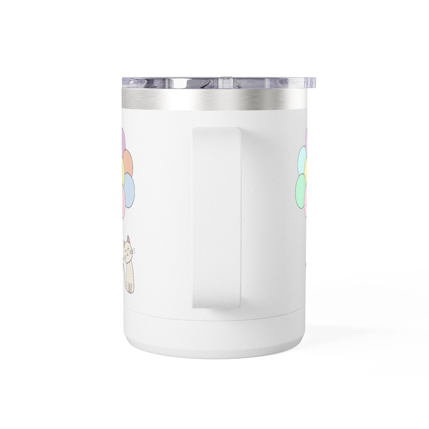 Cat With Balloons Coffee Mug Tumbler - 15oz Ceramic Mug