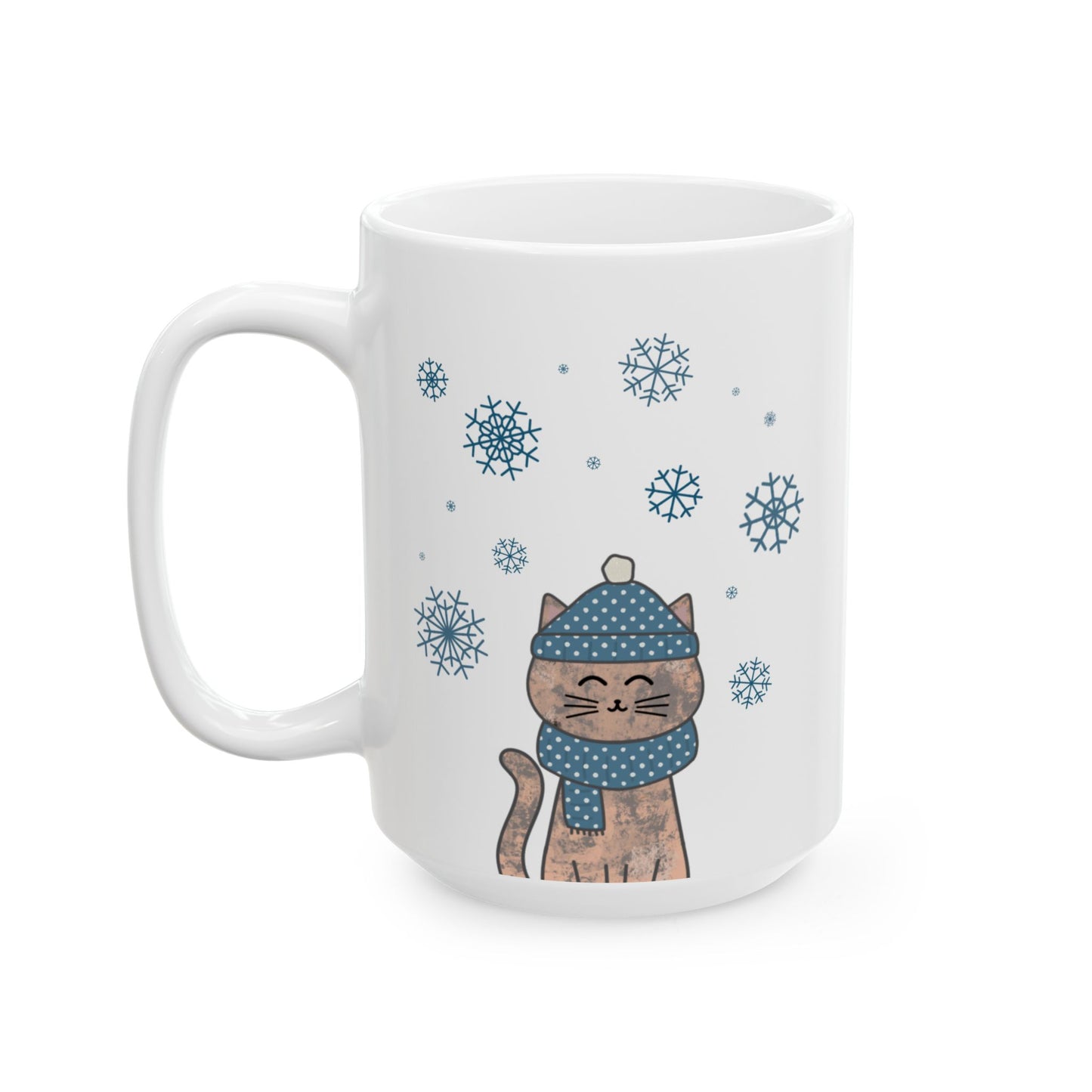 Winter Tortie Cat Mug - Light Tortoiseshell Cat