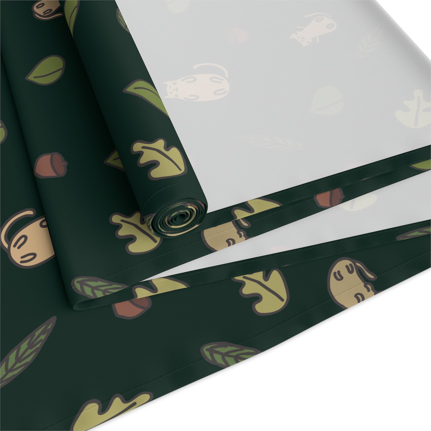 Fall Table Runner with Forestcore Cats