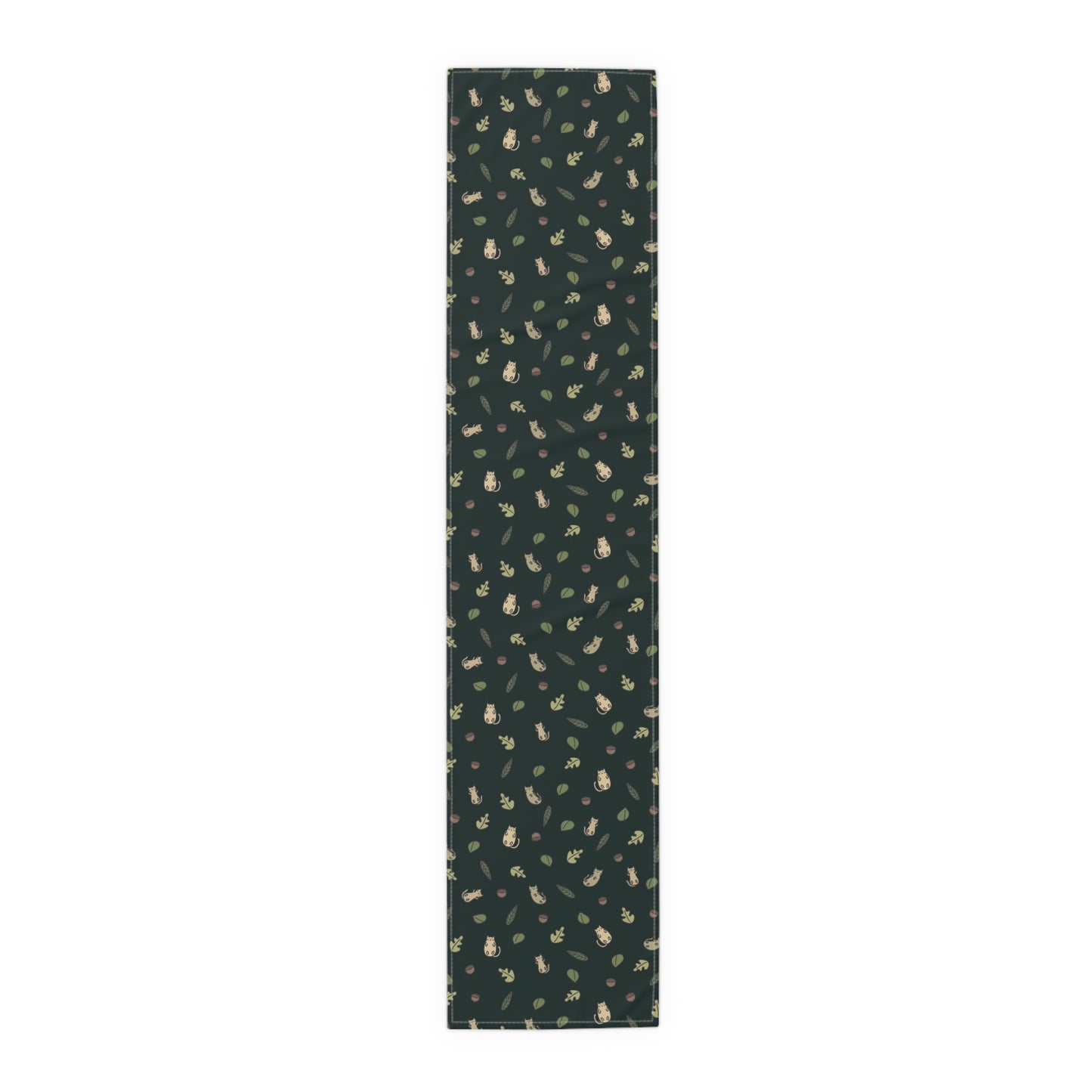 Fall Table Runner with Forestcore Cats
