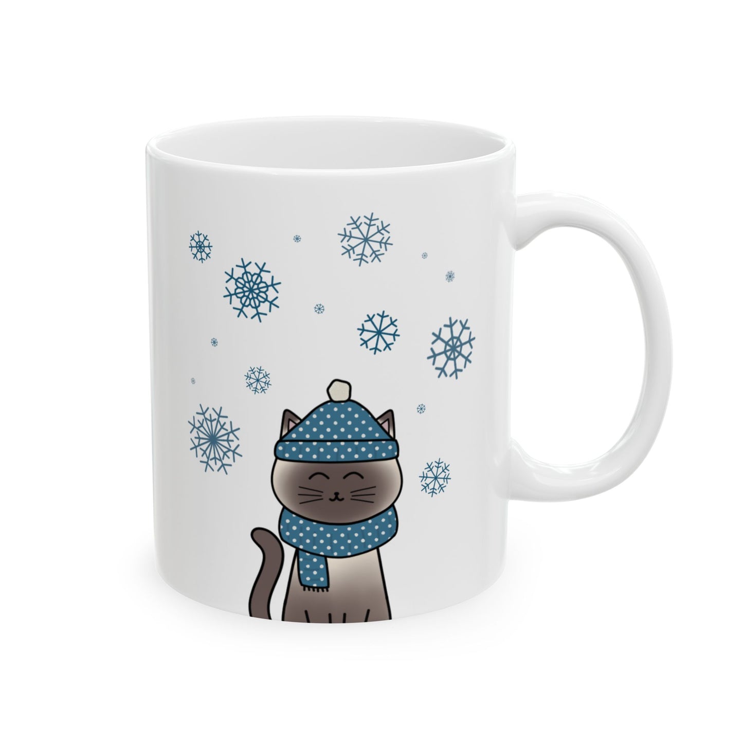 Winter Siamese Cat Mug