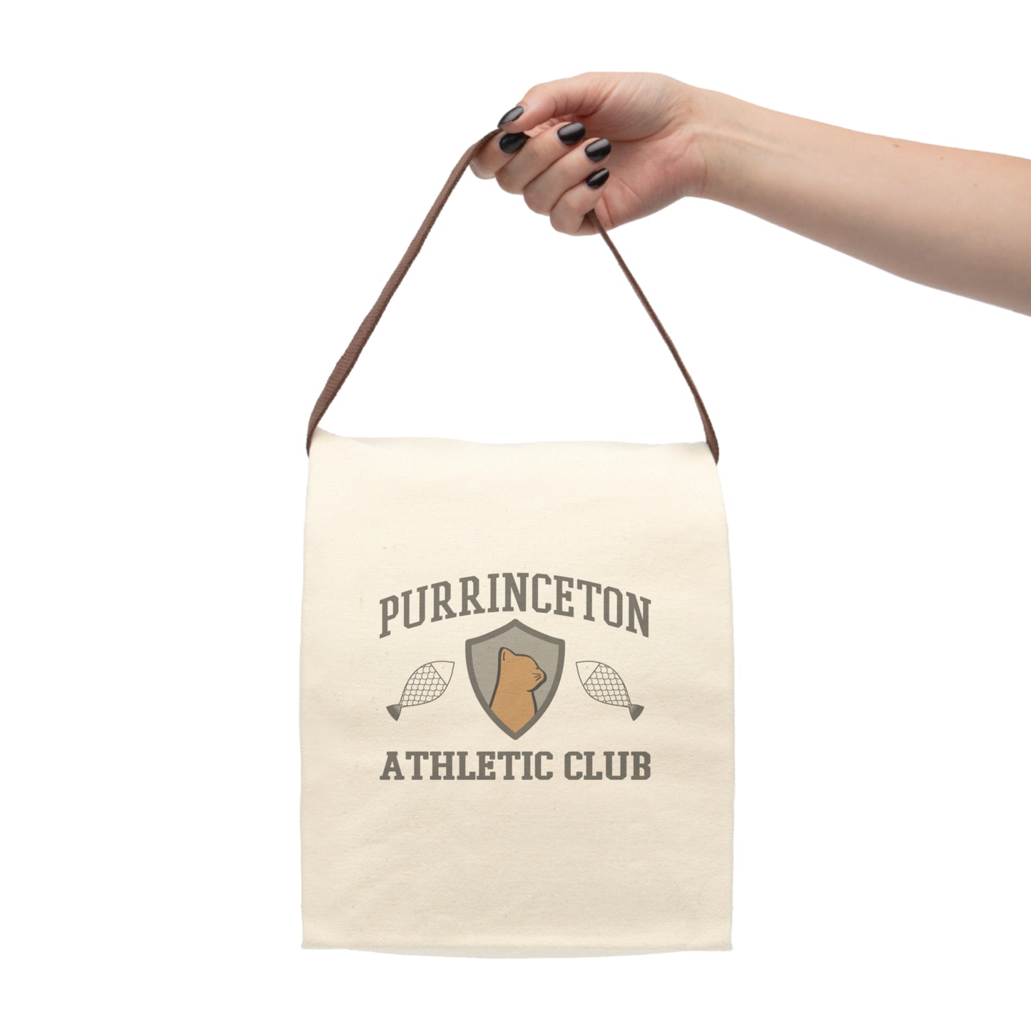 Purrinceton Athletic Club Canvas Lunch Bag - Cute Cat Lunch Box
