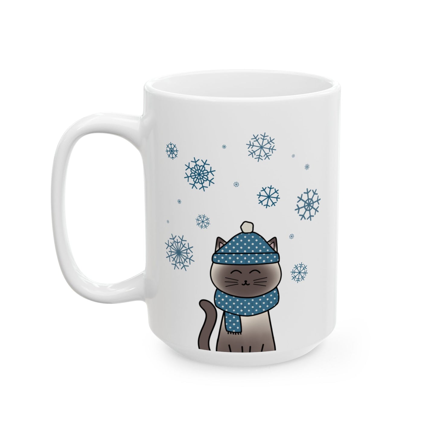 Winter Siamese Cat Mug
