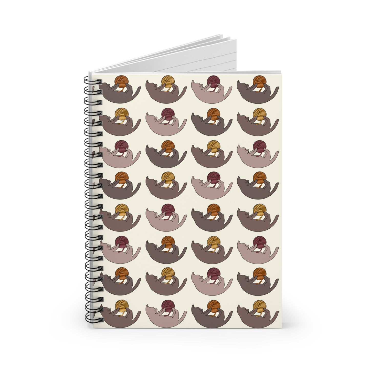 Cat Spiral Notebook - Fall Colors Kitten Journal