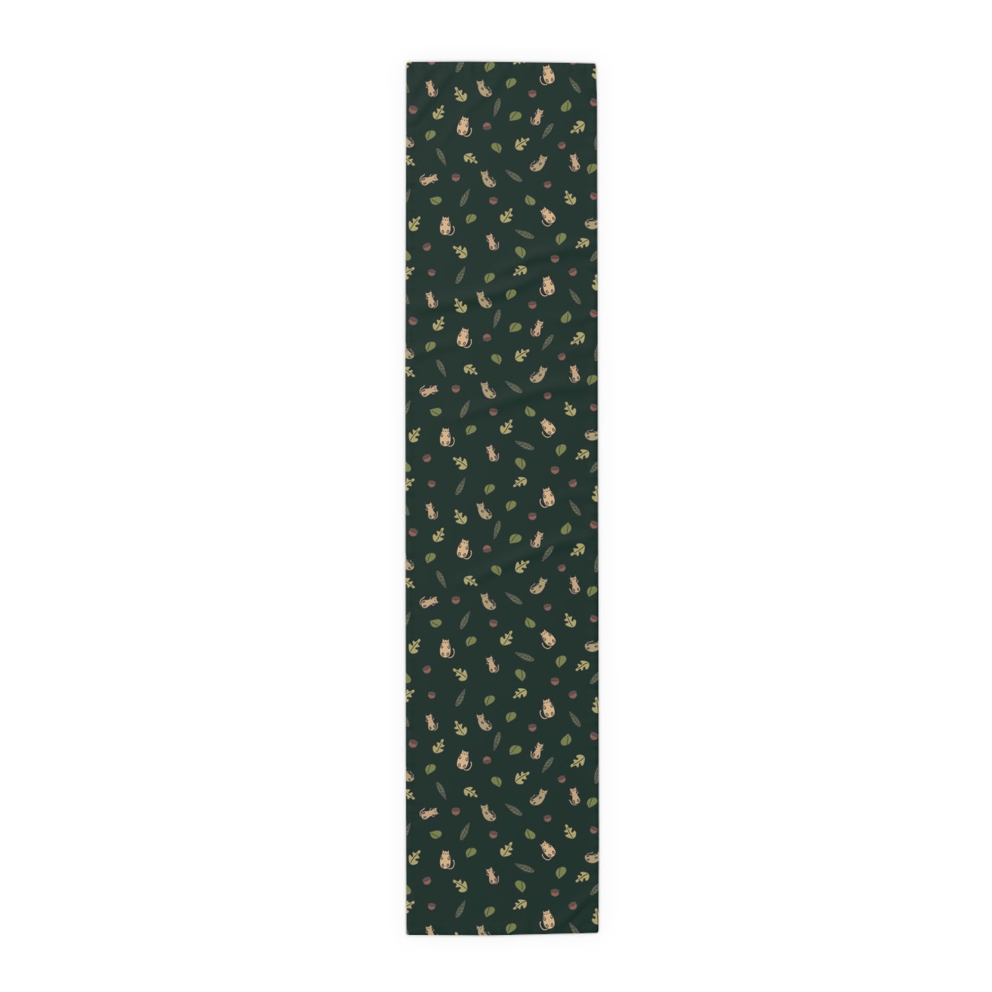 Fall Table Runner with Forestcore Cats