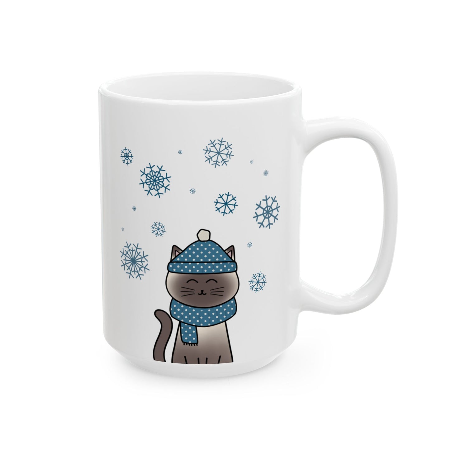 Winter Siamese Cat Mug
