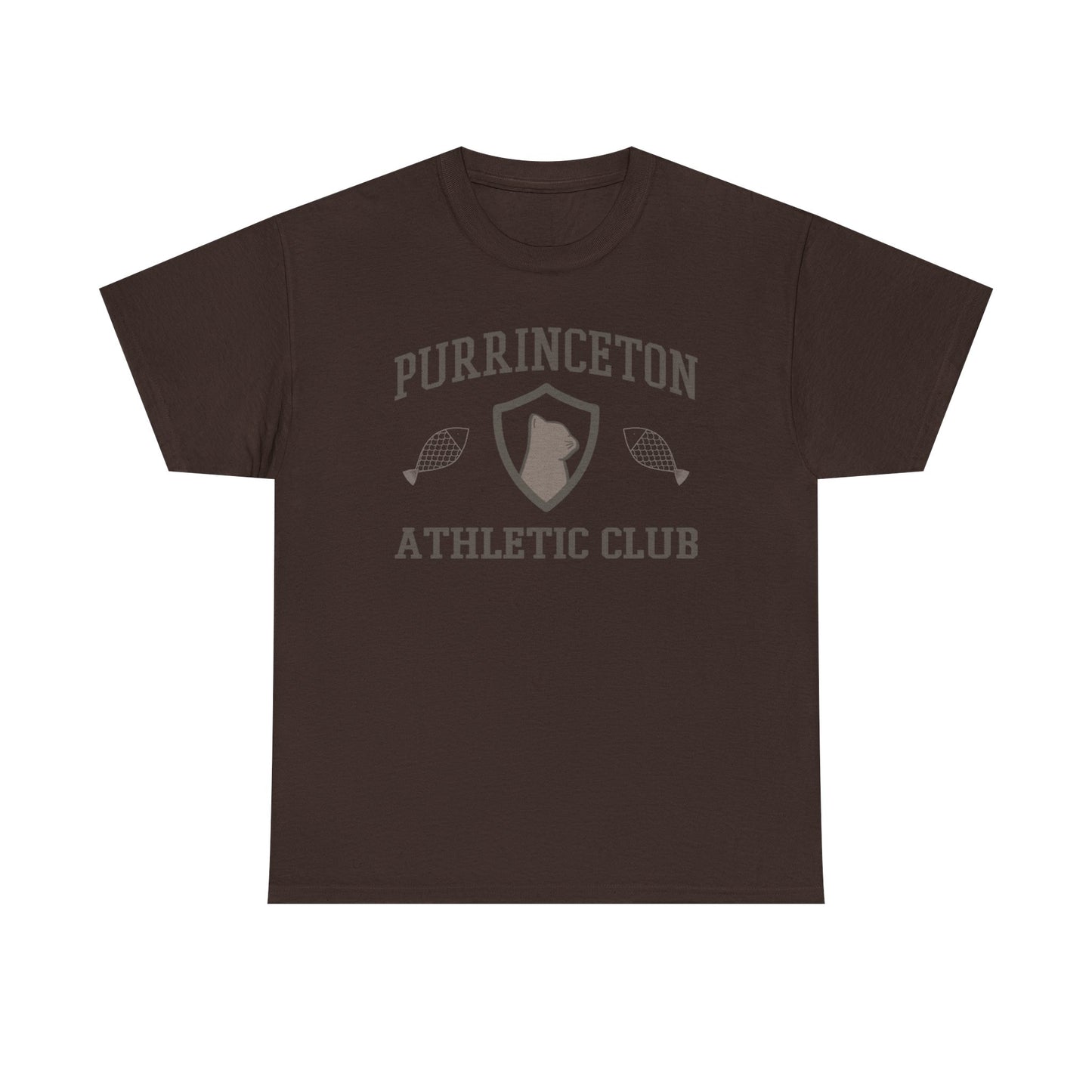 Purrinceton Athletic Club Tee - Unisex Heavy Cotton Cat T-Shirt