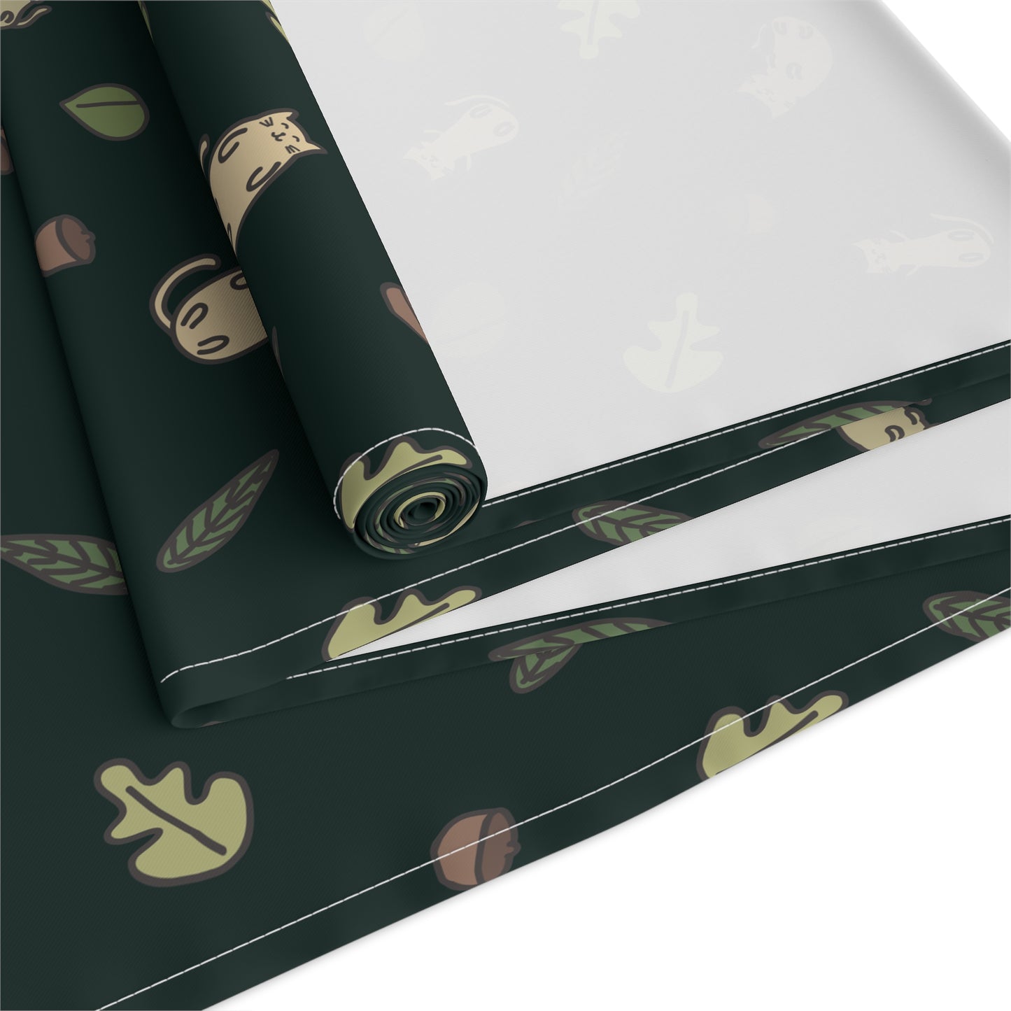 Fall Table Runner with Forestcore Cats