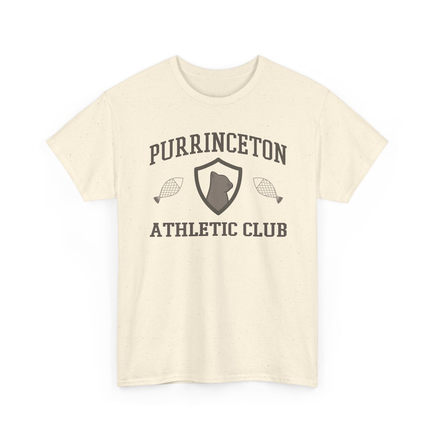 Purrinceton Athletic Club Tee - Unisex Heavy Cotton Cat T-Shirt