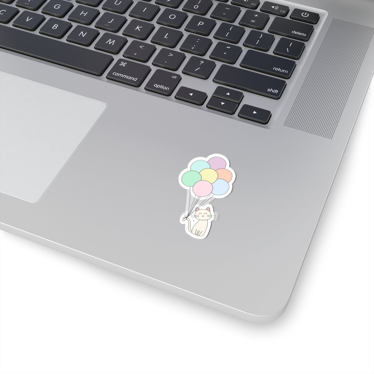 Cute Cat Stickers - Multi-Colored Balloons with Cat Sticker