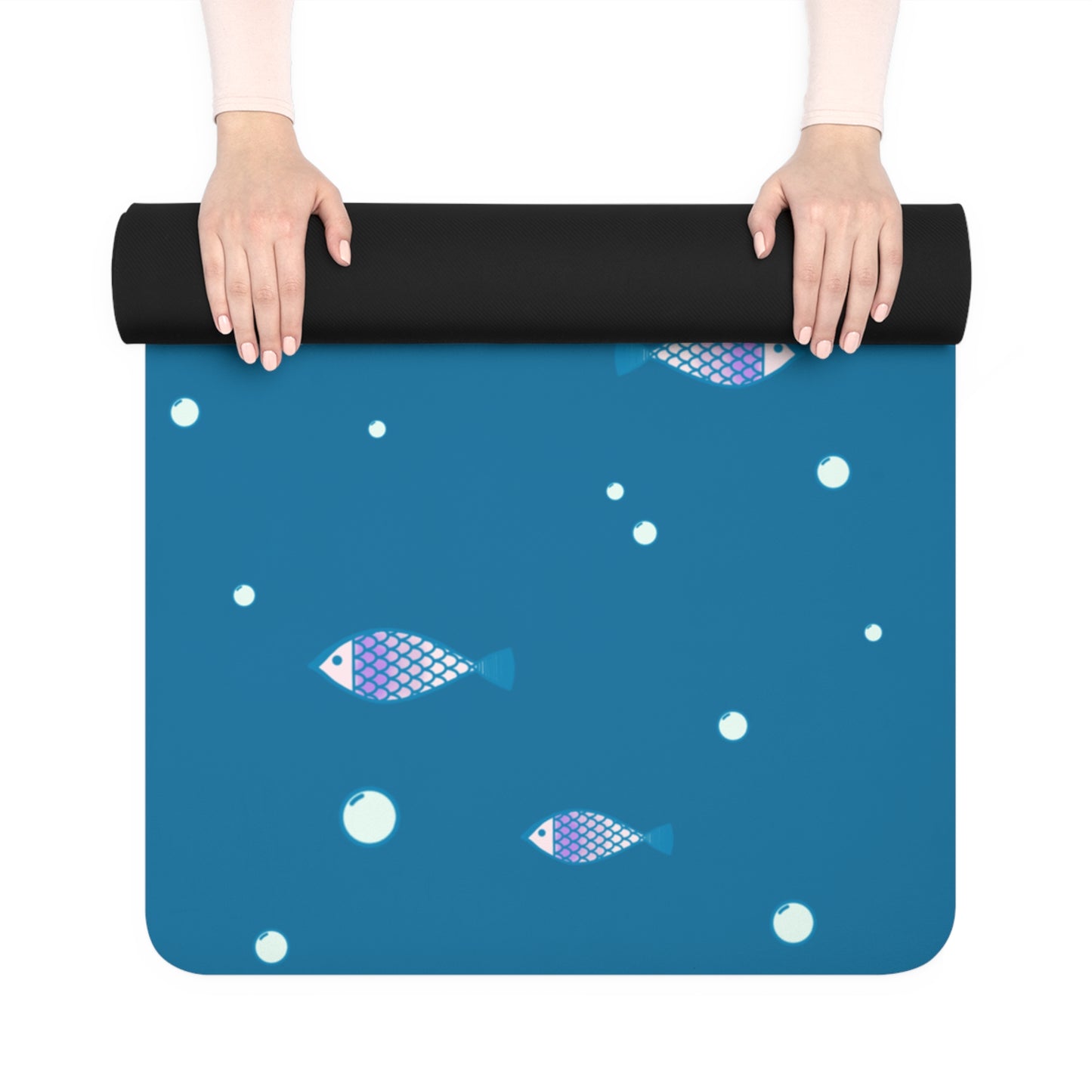 Fish Mandala Cat Yoga Mat