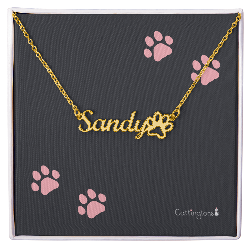 Personalized Cat Name Necklace