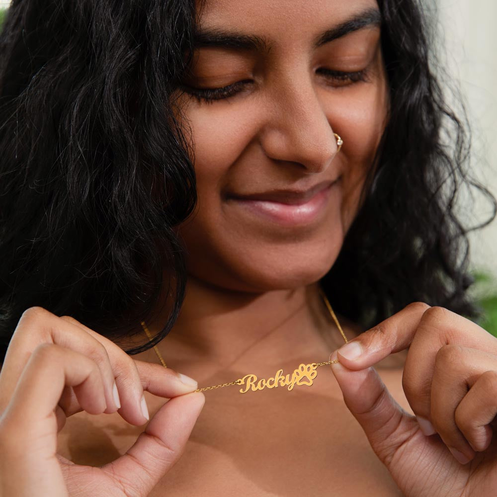 Personalized Cat Name Necklace