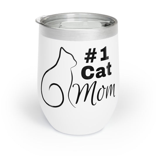Number 1 Cat Mom Wine Tumbler - Perfect Gift for Cat Moms