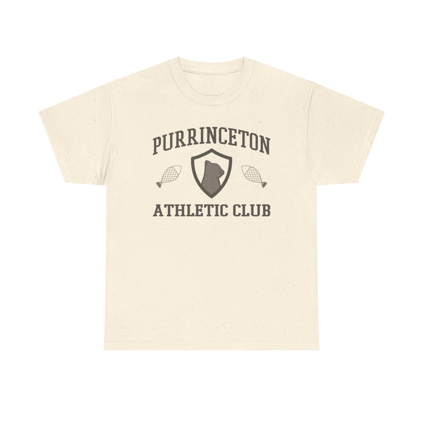 Purrinceton Athletic Club Tee - Unisex Heavy Cotton Cat T-Shirt