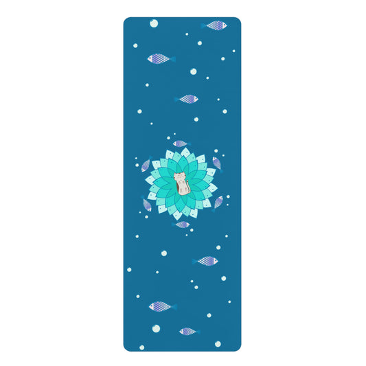 Fish Mandala Cat Yoga Mat