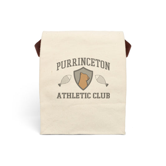 Purrinceton Athletic Club Canvas Lunch Bag - Cute Cat Lunch Box
