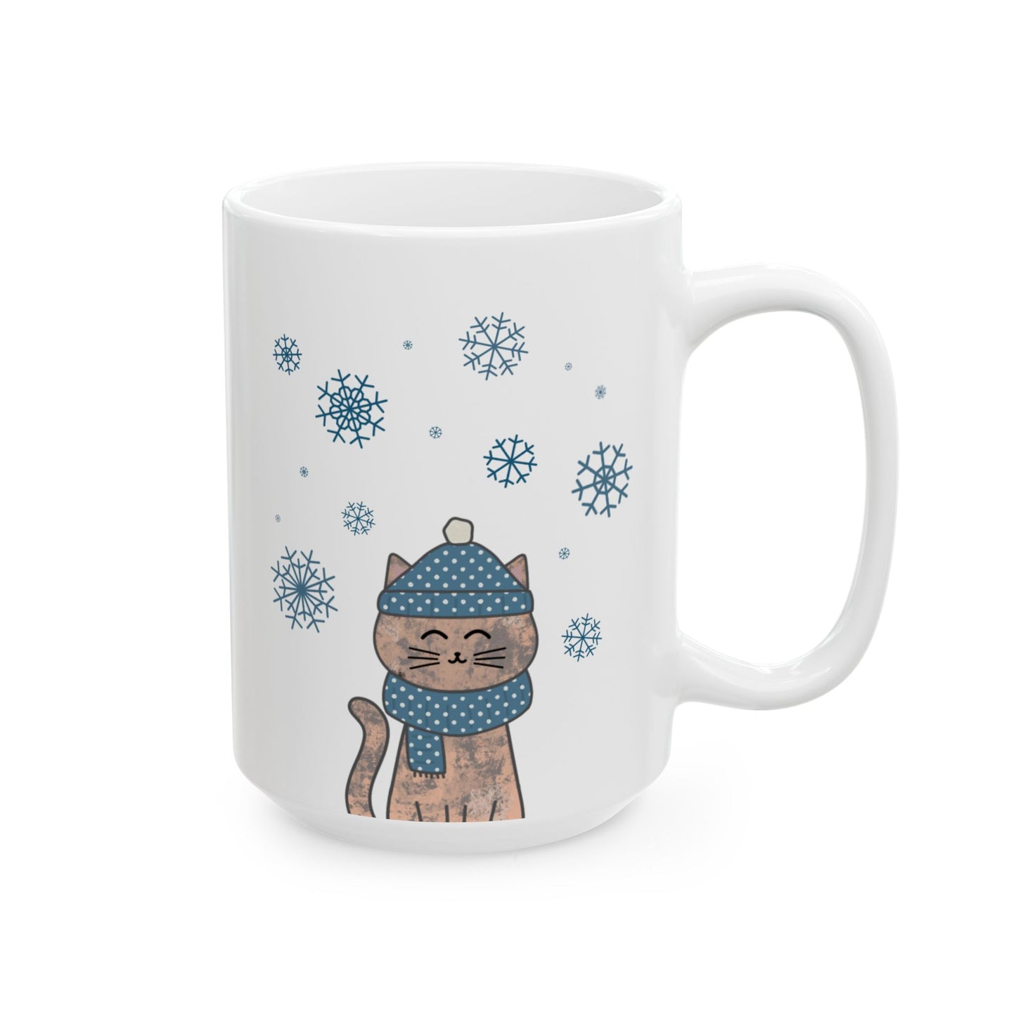 Winter Tortie Cat Mug - Light Tortoiseshell Cat