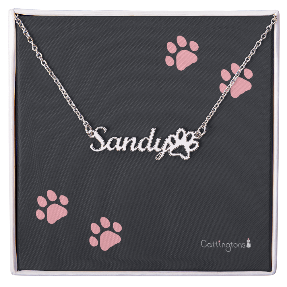 Personalized Cat Name Necklace